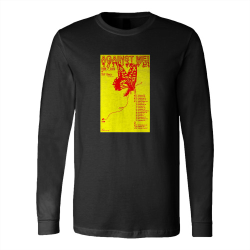 Against Me Us Tour 2020 Ltd Ed New Rare  Long Sleeve T-Shirt Tee