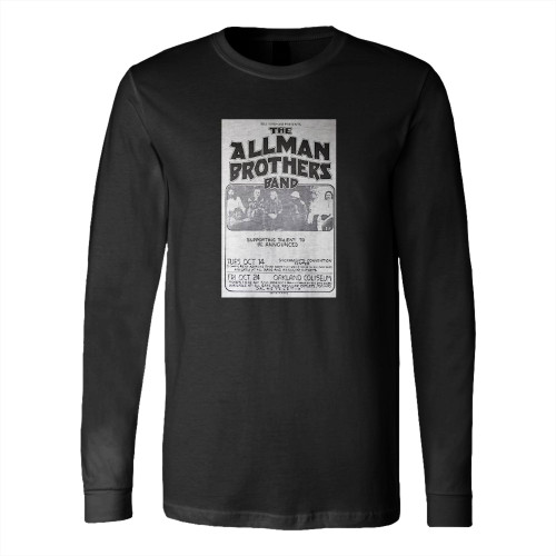 Allman Brothers Band Concert Oakland 1975  Long Sleeve T-Shirt Tee