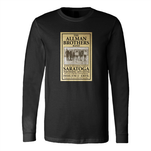 Allman Brothers Replica 1973 Concert  Long Sleeve T-Shirt Tee