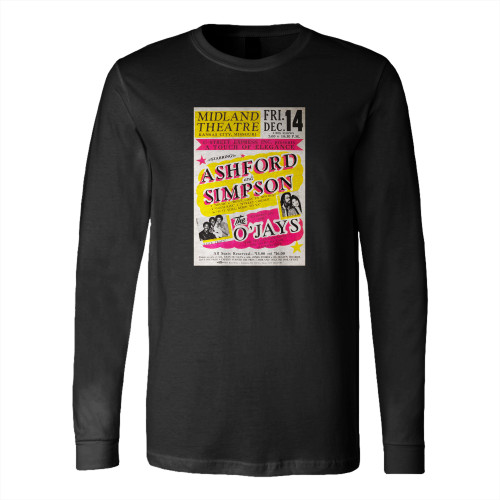 Ashford & Simpson O'Jays 1984 Kansas City Concert  Long Sleeve T-Shirt Tee