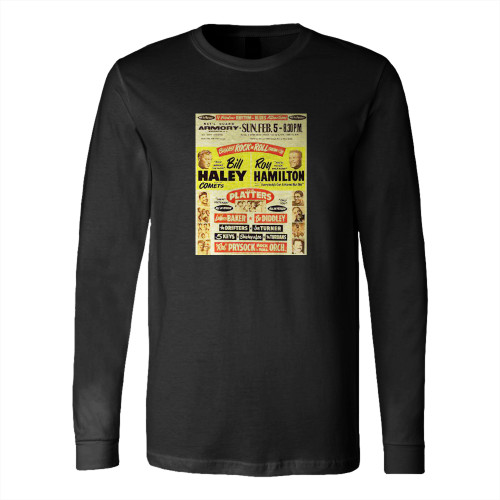 Bill Haley The Platters Bo Diddley 1956 Concert  Long Sleeve T-Shirt Tee