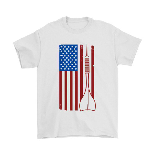 Dart Usa America Flag Man's T-Shirt Tee