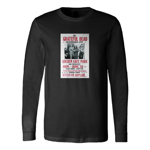 Grateful Dead Golden Gate Park  Long Sleeve T-Shirt Tee