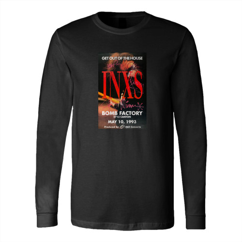 Inxs Signed Bomb Factory Concert 1993  Long Sleeve T-Shirt Tee