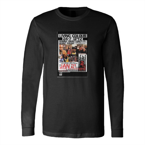 Living Colour 24-7 Spyz Concert  Long Sleeve T-Shirt Tee