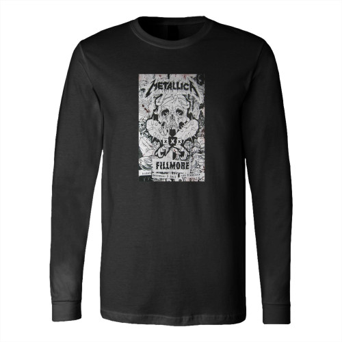 Metallica Fillmore Vintage Concert 1  Long Sleeve T-Shirt Tee