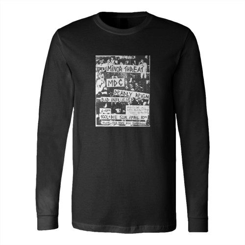 Minor Threat No 6  Long Sleeve T-Shirt Tee