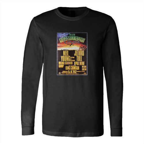 Neil Young & Jethro Tull German Concert  Long Sleeve T-Shirt Tee