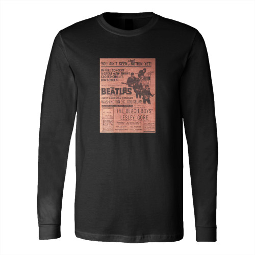 The Beatles & Beach Boys Closed Circuit Concert  Long Sleeve T-Shirt Tee
