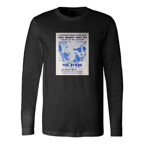 The Byrds 1966 Indianapolis In Cardboard Concert  Long Sleeve T-Shirt Tee