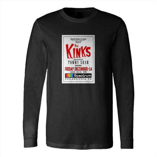The Kinks 1984 Concert  Long Sleeve T-Shirt Tee