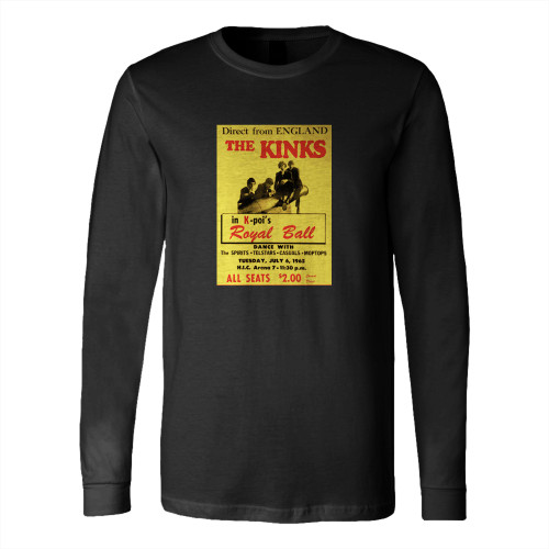 The Kinks Wall Art Of Concert  Long Sleeve T-Shirt Tee