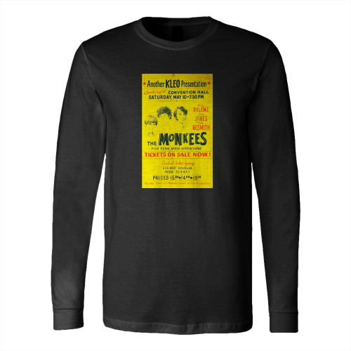 The Monkees 1969 Wichita Ks Concert  Long Sleeve T-Shirt Tee