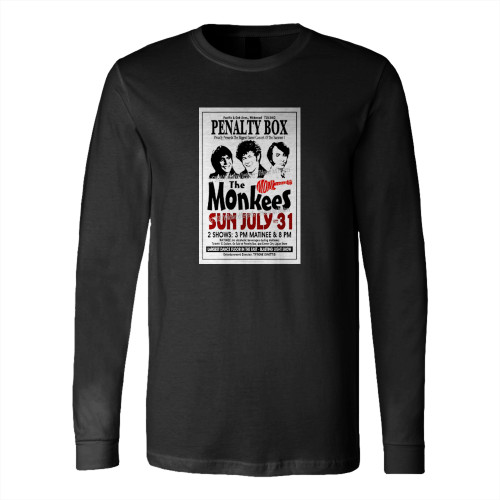 The Monkees 1977 Penalty Box Nightclub  Long Sleeve T-Shirt Tee