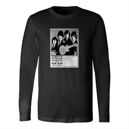 The Monkees At Hollywood Bowl Los Angeles California United States  Long Sleeve T-Shirt Tee