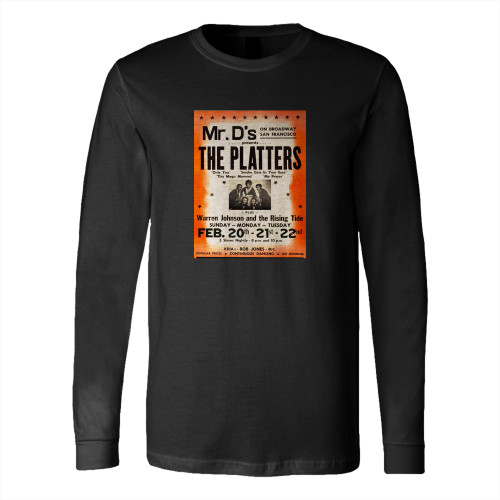 The Platters 1970S San Francisco Ca Concert  Long Sleeve T-Shirt Tee