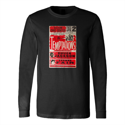 The Temptations 1968 Jumbo Globe Concert  Long Sleeve T-Shirt Tee