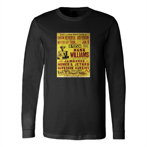 Wee Blue Coo Music Concert Advert Hank Williams Year Jamboree Usa Art Print  Long Sleeve T-Shirt Tee