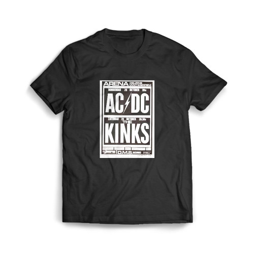 Ac Dc Kinks Sporthal Arena Concert  Mens T-Shirt Tee