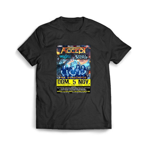 Accept The Rise Of Chaos Tour Live In Bolivia  Mens T-Shirt Tee