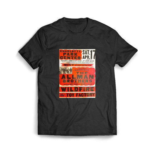 Allman Brothers 1969-1972 Concert S  Mens T-Shirt Tee