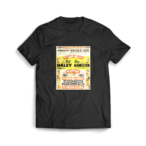 Bill Haley The Platters Bo Diddley 1956 Concert  Mens T-Shirt Tee