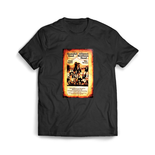 Grateful Dead And Allman Brothers Reprint Concert  Mens T-Shirt Tee