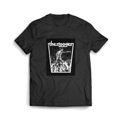 Iggy Pop & The Stooges T Shirt Crowdwalk Logo New Official Mens Black  Mens T-Shirt Tee