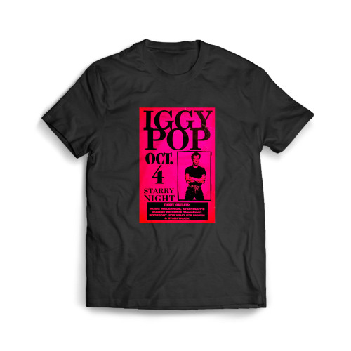 Iggy Pop 1980 Starry Night Concert  Mens T-Shirt Tee