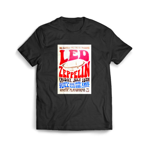 Led Zepplin 1969 Concert  Mens T-Shirt Tee