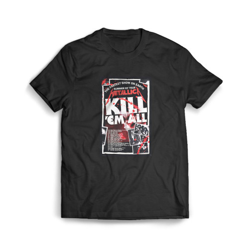 Metallica Kill'Em All 83 Tour  Mens T-Shirt Tee