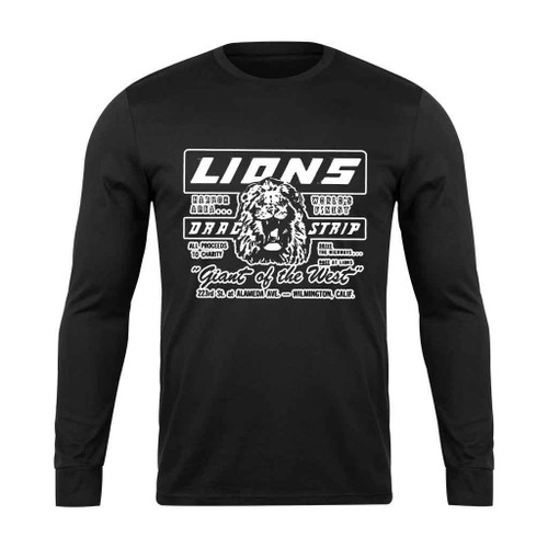 Cliff Booth Lions Drag Strip Inspired By Once Upon A Time In Hollywood Long Sleeve T-Shirt