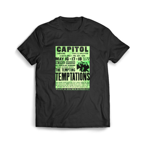 Temptations 1969 Chicago Concert  Mens T-Shirt Tee