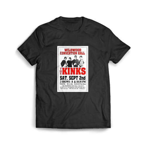 The Kinks 1972 Wildwood Nj Convention Hall Concert  Mens T-Shirt Tee