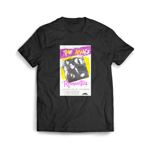 The Kinks And The Romantics Original Concert  Mens T-Shirt Tee