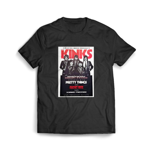 The Kinks Music Concert S  Mens T-Shirt Tee