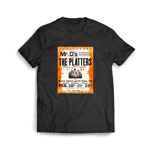 The Platters 1970S San Francisco Ca Concert  Mens T-Shirt Tee