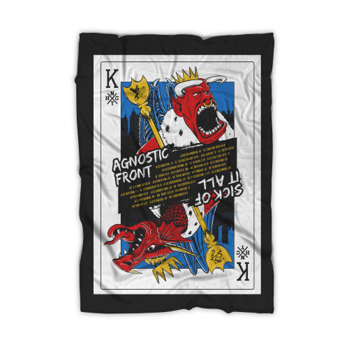 Agnostic Front Sick Of It All 2022 Us Tour  Blanket