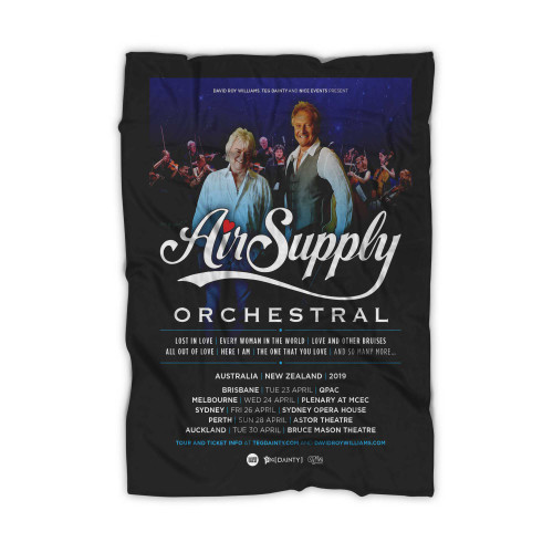 Air Supply Orchestral Australia And New Zealand Tour 2019  Blanket