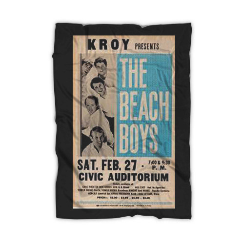 Beach Boys 1965 Sacramento Ca Classic Boxing-Style Concert  Blanket