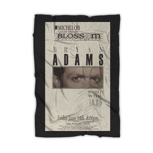 Bryan Adams 1985 Akron Concert  Blanket