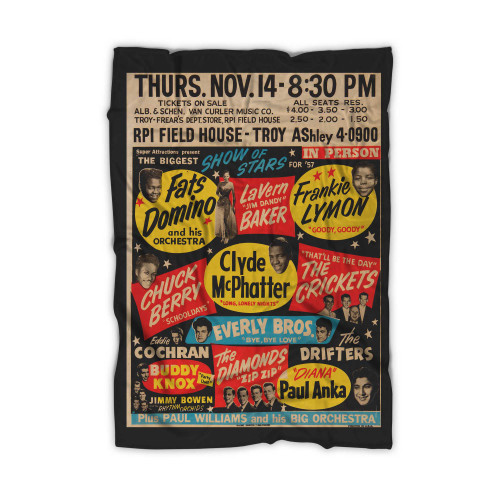 Buddy Holly Chuck Berry Eddie Cochran Everly Bros 1957 Biggest  Blanket