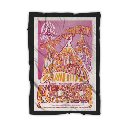 Buffalo Springfield 1966 Avalon Ballroom Yellow Rock Concert  Blanket