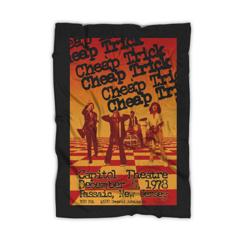 Cheap Trick Re-Print Vintage Concert  Blanket
