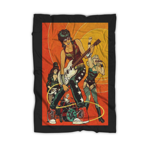 Dc Women In The Style Of Joan Jett And The Blackhearts  Blanket