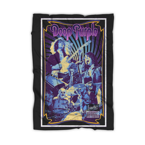 Deep Purple Illustration Deep Purple Vintage  Blanket