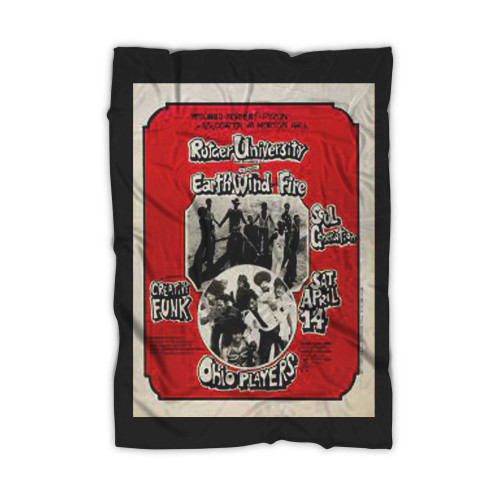 Earth Wind Fire Ohio Players 1973 Rutgers University Concert  Blanket