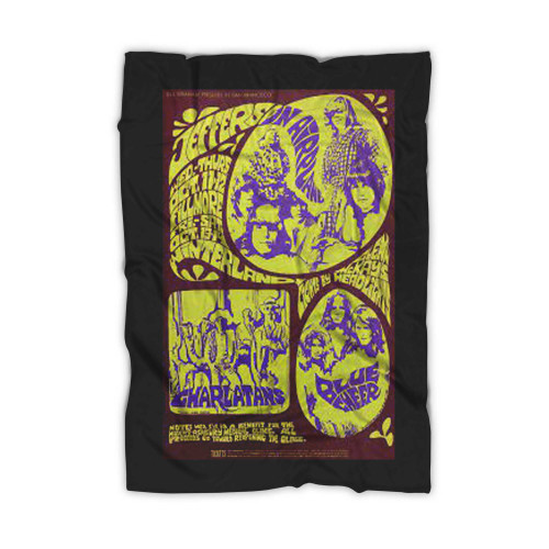 Jefferson Airplane Vintage Concert 3  Blanket