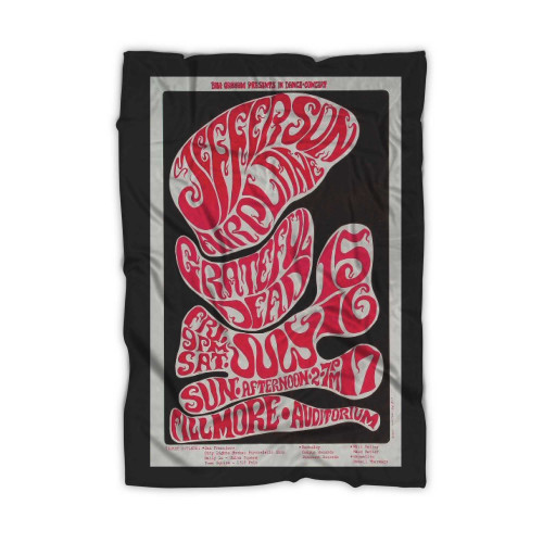 Jefferson Airplane Vintage Concert 4  Blanket