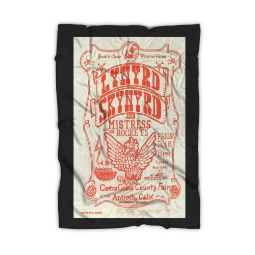 Lynyrd Skynyrd Handbill 1974  Blanket